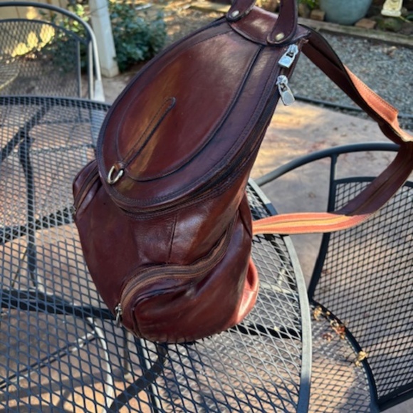 Italian Leather Vintage Backpack- Preowned/Made in Italy main image 13